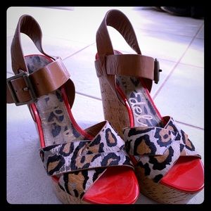Sam Edelman Leopard Wedge Sandal